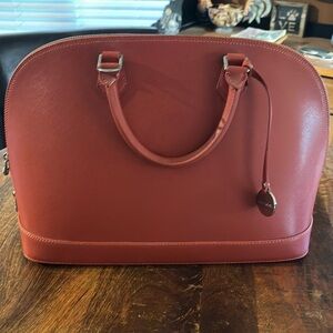 NWOT Genuine Italian Leather Pulicati Russet Top Handle Satchel